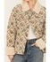 Image #3 - 26 International Women's Floral Print Sherpa Lined Snap Jacket , Natural, hi-res
