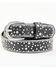 Shyanne Girls' Starry Night Vintage Studded Leather Belt, Black, hi-res