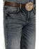Wrangler 20X Men's No.42 Cayuse Medium Wash Stretch Slim Bootcut Jeans , Blue, hi-res