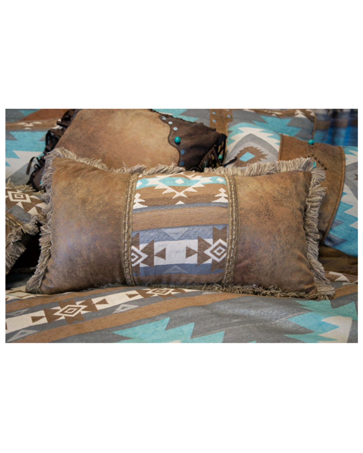Image #3 - Carstens Home Mesa Daybreak 5-piece Queen Comforter Set, Blue, hi-res