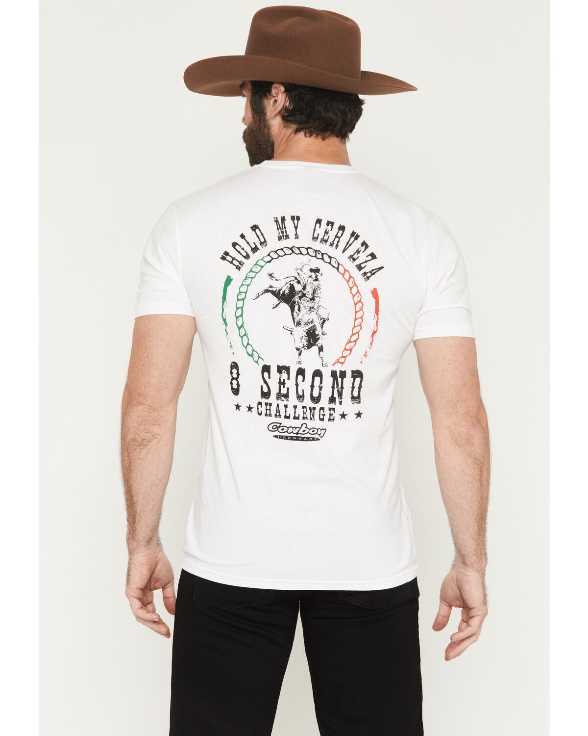 Product Name: Cowboy Hardware Men's Hold My Cerveza Short Sleeve Graphic T-Shirt
