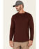 Image #1 - Hawx Men's Dark Red Original Pocket Long Sleeve Work T-Shirt, Dark Red, hi-res