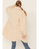 Vigoss Women's Oatmeal Allover Sherpa Long Button Jacket, Oatmeal, hi-res