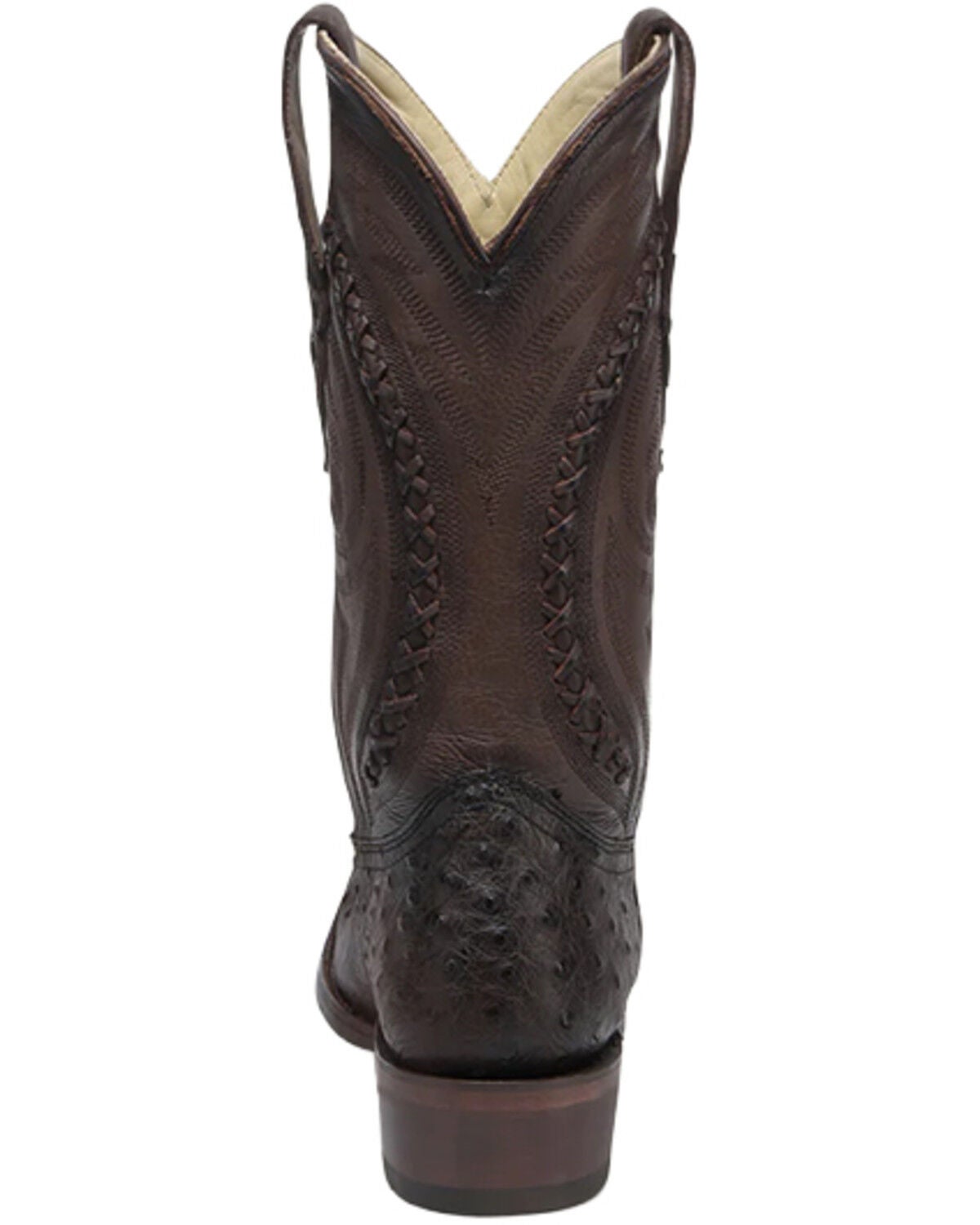 Image #4 - Corral Men's Handwoven Exotic Full-Quill Ostrich Western Boots - Square Toe, Brown, hi-res