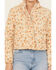 Image #3 - Sadie & Sage Women's Marigold Fields Floral Print Corduroy Puffer Jacket , Cream, hi-res