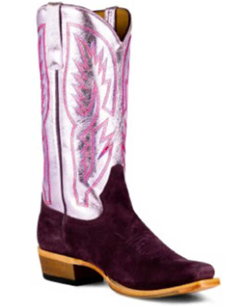 Image #1 - Macie Bean Women's Cosmic Cowgirl Western Boots - Snip Toe, Violet, hi-res