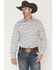 Image #1 - Wrangler Retro Men's Premium Floral Print Long Sleeve Snap Western Shirt, White, hi-res