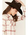 Image #2 - Shyanne Women's Willow Long Sleeve Snap Western Flannel Shirt , Cream, hi-res