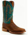 Image #1 - Twisted X Women's 11" Tech X Western Boots - Broad Square Toe, Chocolate/turquoise, hi-res