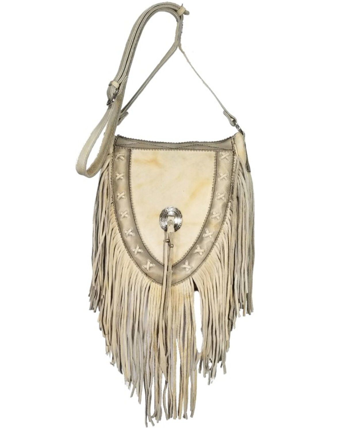 Image #1 - Kobler Leather Women's Lubbock Crossbody Bag, Ivory, hi-res