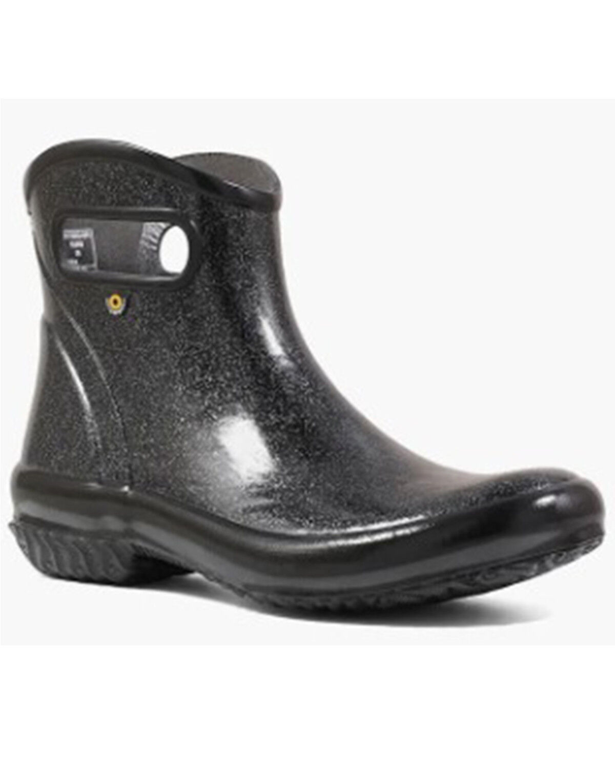 Image #1 - Bogs Women's Glitter Waterproof Rain Ankle Boots - Round Toe, Black, hi-res