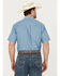 Image #4 - Cinch Men's Geo Print Short Sleeve Button Down Western Shirt, Blue, hi-res