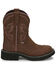 Image #2 - Justin Women's Gemma Western Boots - Round Toe, Distressed Brown, hi-res