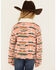 Image #4 - Wrangler Girls' Southwestern Print Sherpa Lined Jacket, Pink, hi-res