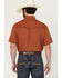 Image #4 - Ariat Men's VentTek Solid Short Sleeve Snap Performance Western Shirt, Rust Copper, hi-res