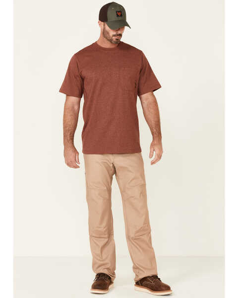 Image #2 - Hawx Men's Solid Red Forge Short Sleeve Work Pocket T-Shirt - Tall , Red, hi-res