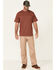 Image #2 - Hawx Men's Solid Red Forge Short Sleeve Work Pocket T-Shirt - Tall , Red, hi-res