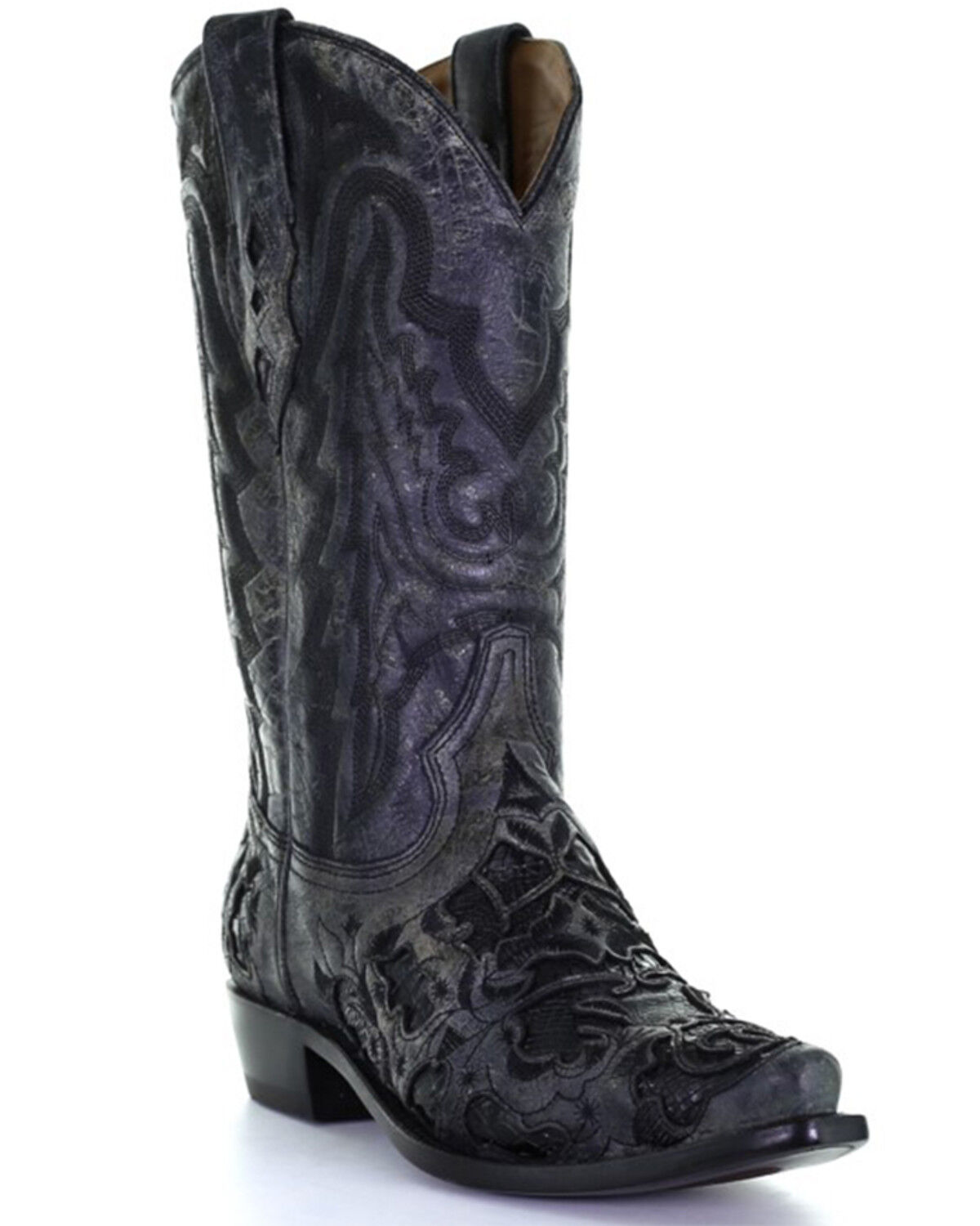 Image #1 - Corral Men's Exotic Alligator Western Boots - Snip Toe, Black, hi-res