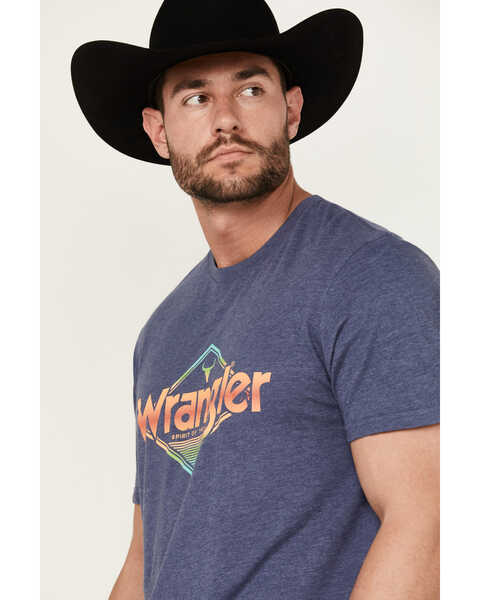 Image #2 - Wrangler Men's Retro Logo Short Sleeve Graphic Print T-Shirt , Blue, hi-res