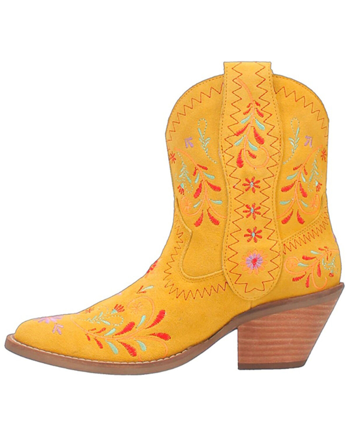 Image #3 - Dingo Women's Sugar Bug Suede Fashion Booties - Round Toe, Yellow, hi-res