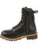 Image #3 - Milwaukee Leather Men's Lace To Toe Logger Boots - Round Toe, Black, hi-res