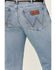 Image #4 - Wrangler Retro Men's Light Wash Flintlock Slim Bootcut Stretch Denim Jeans - Long, Light Wash, hi-res