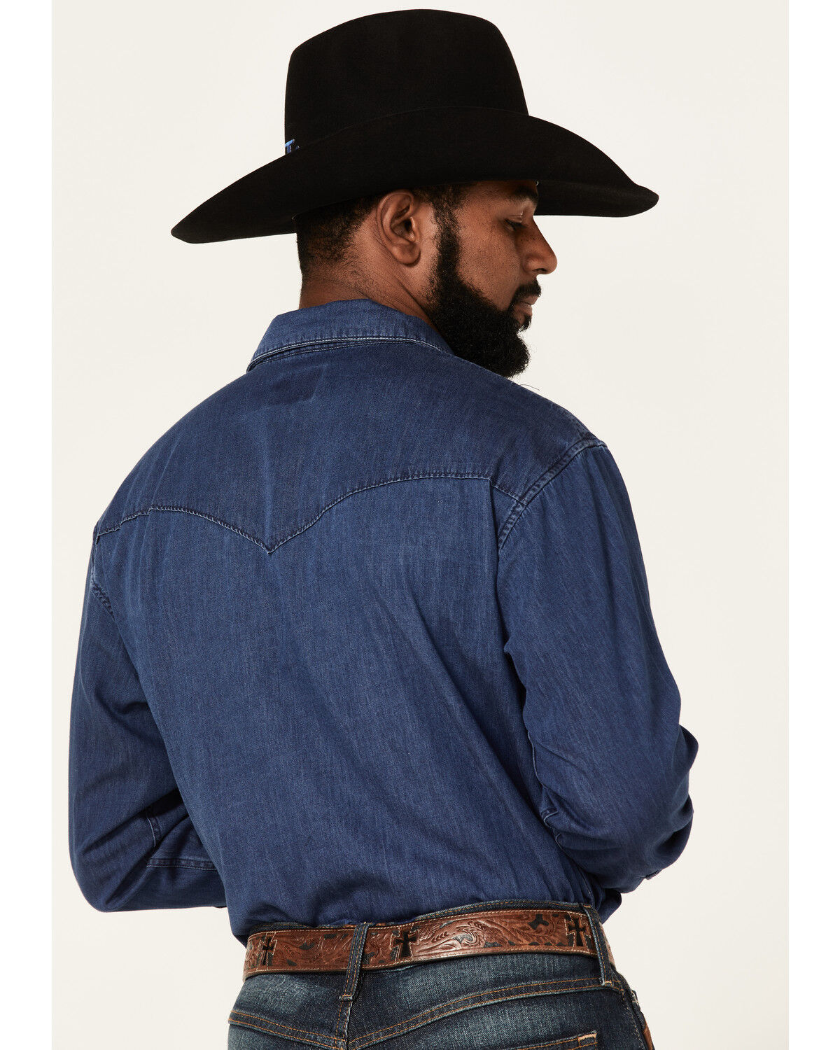 Image #2 - Resistol Men's Rawlings Denim Long Sleeve Snap Western Shirt, , hi-res