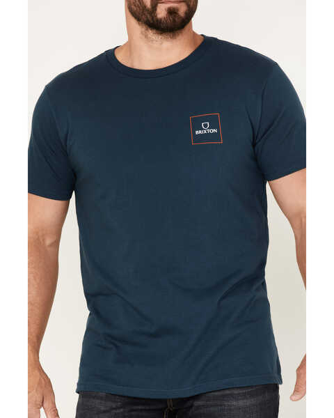 Image #3 - Brixton Men's Alpha Square Logo Graphic T-Shirt, Teal, hi-res