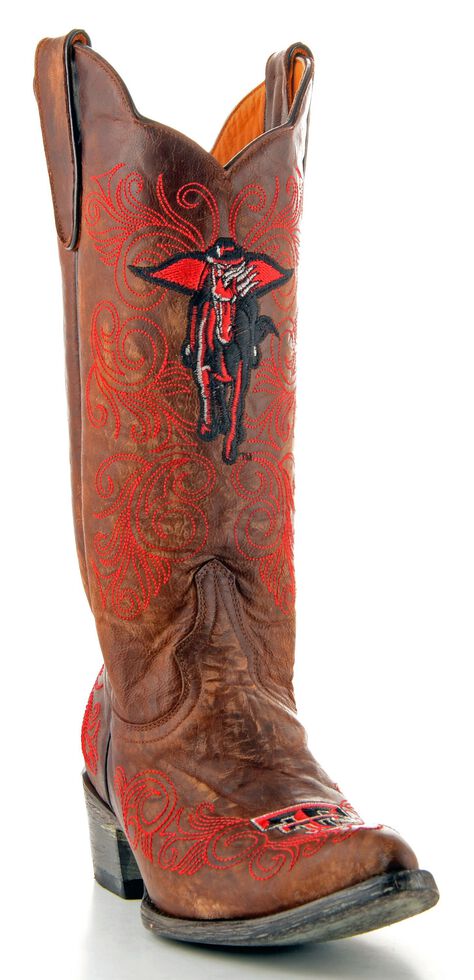 Gameday Texas Tech Cowgirl Boots - Pointed Toe, Brass, hi-res