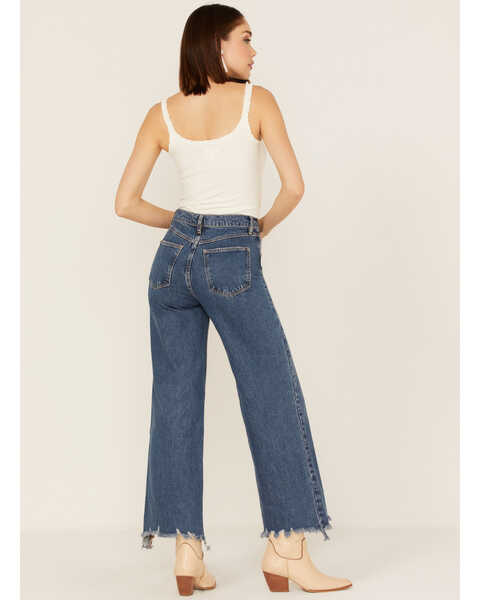 Image #3 - Free People Women's Straight Up Baggy Medium Wash High Rise Jeans, Medium Wash, hi-res
