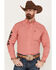 Image #2 - Ariat Men's Pro Series Team Saul Classic Fit Western Shirt, Red, hi-res