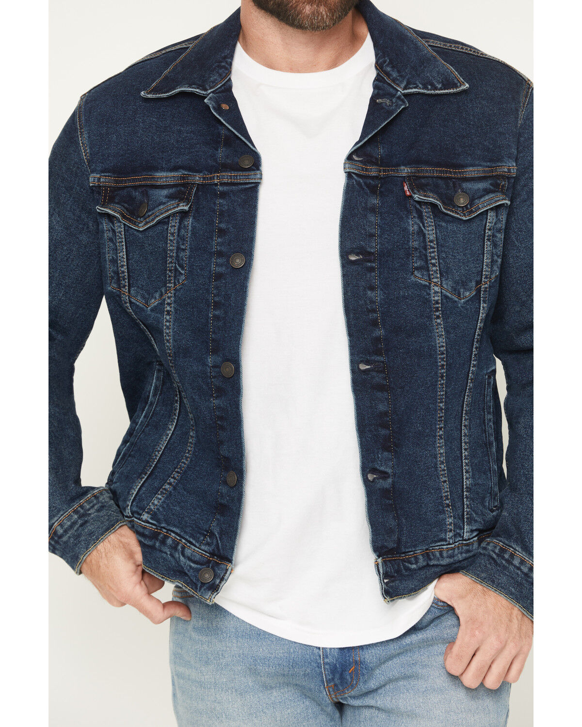 Image #3 - Levi's Men's Trucker 2.0 Button-Down Denim Jacket, Blue, hi-res