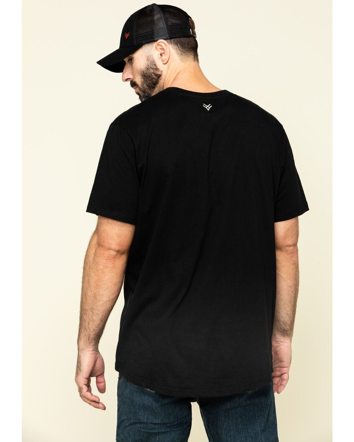 Men's Black Pocket Crew Short Sleeve 