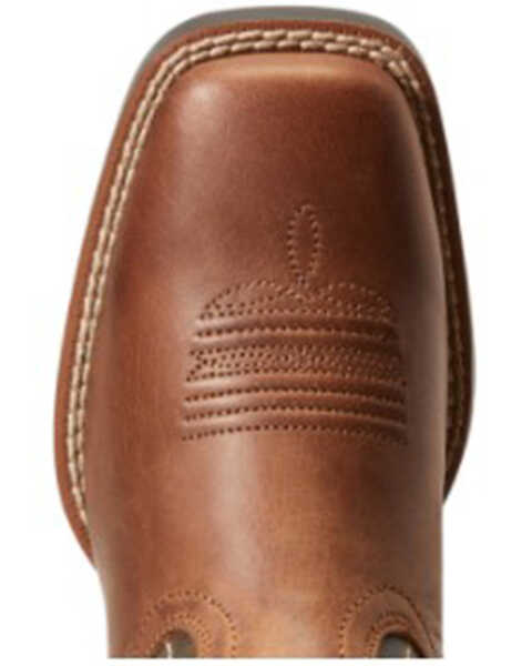 Image #4 - Ariat Boys' Amos Leather Western Boot - Broad Square Toe , Brown, hi-res