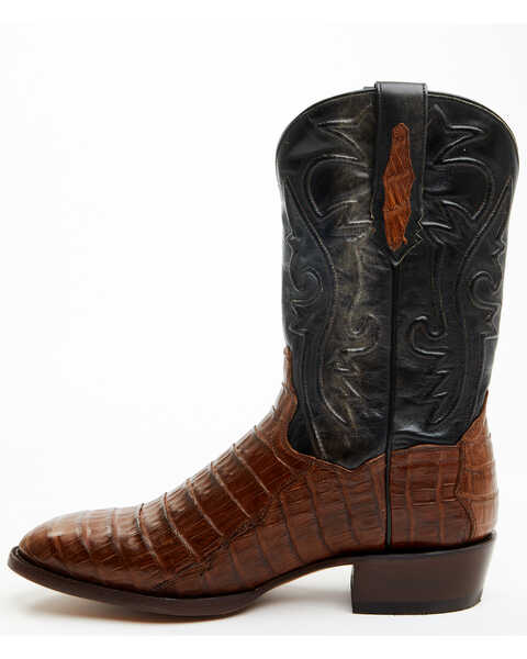 Image #3 - Dan Post Men's Exotic Caiman 12" Western Boots - Medium Toe, Brown, hi-res