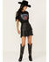 Image #1 - Idyllwind Women's Irene Fringe Faux Leather Skirt, Black, hi-res