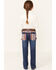 Image #3 - Ranch Dress'n Girls' Serape Pocket Stretch Regular Bootcut Jeans, Blue, hi-res