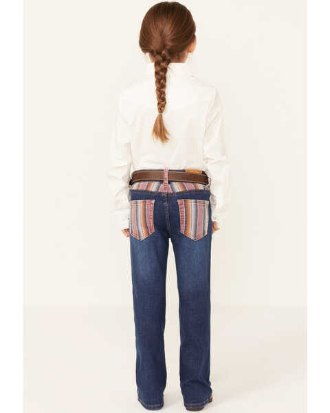 Image #3 - Ranch Dress'n Girls' Serape Pocket Stretch Regular Bootcut Jeans , Blue, hi-res