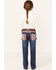 Image #3 - Ranch Dress'n Girls' Serape Pocket Stretch Regular Bootcut Jeans , Blue, hi-res