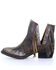 Circle G Women's Studded Fringe Fashion Booties - Round Toe, Black, hi-res