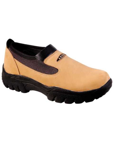 Image #1 - Roper Performance Slip-On Shoes - Round Toe, Brown, hi-res