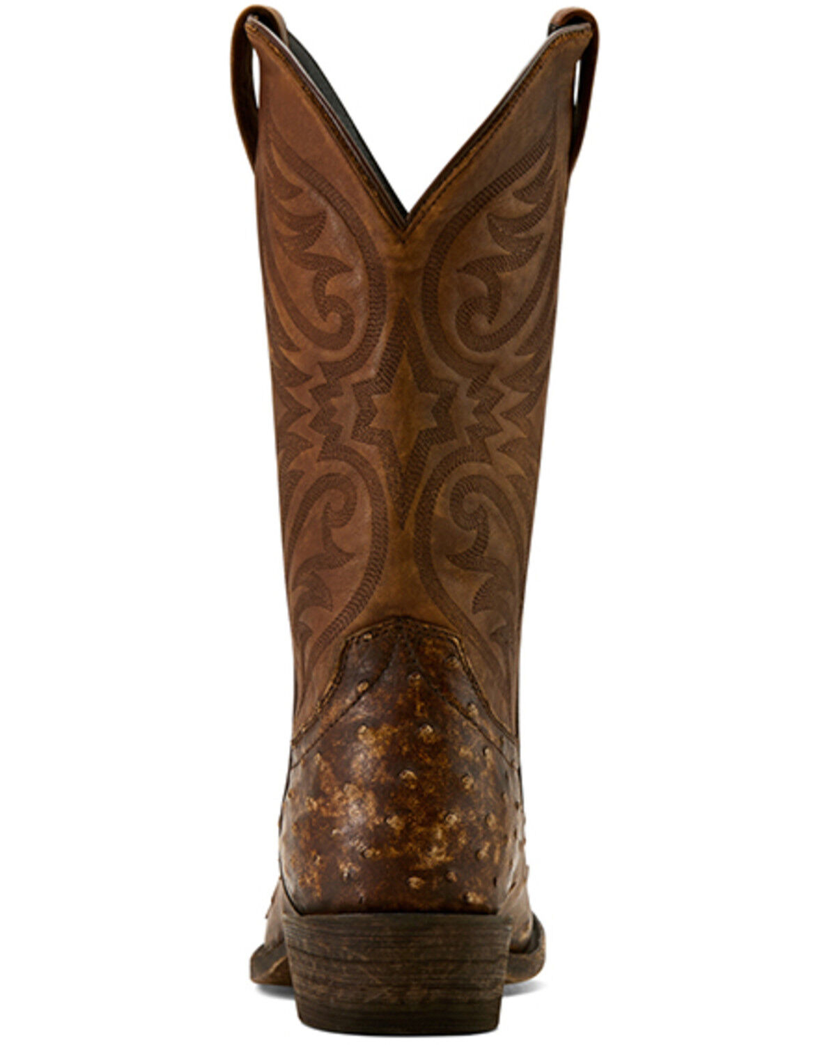 Image #3 - Ariat Men's Vesper Exotic Ostrich Western Boots - Round Toe, Tan, hi-res