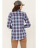 Image #4 - Ariat Women's FR Plaid Print Long Sleeve Button Down Work Shirt, Blue, hi-res
