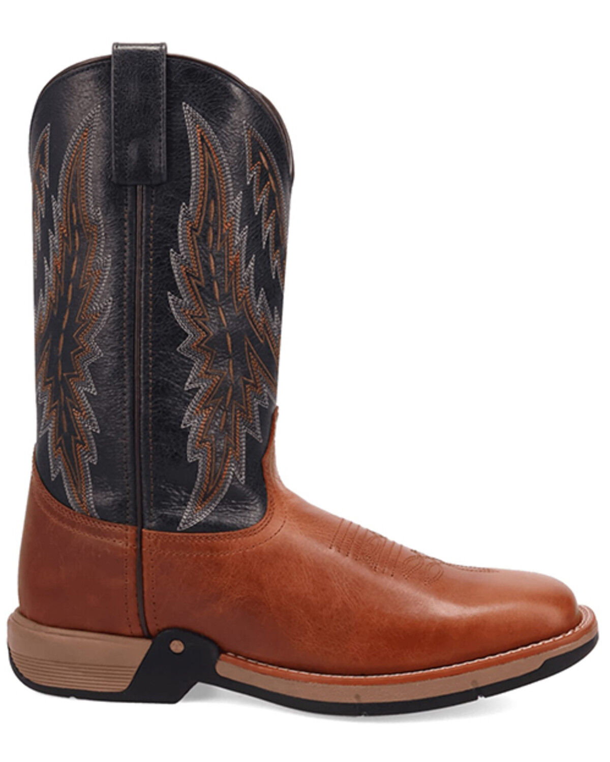 Image #2 - Laredo Men's Tri-Tech Vapor Performance Western Boots - Broad Square Toe, Cognac, hi-res
