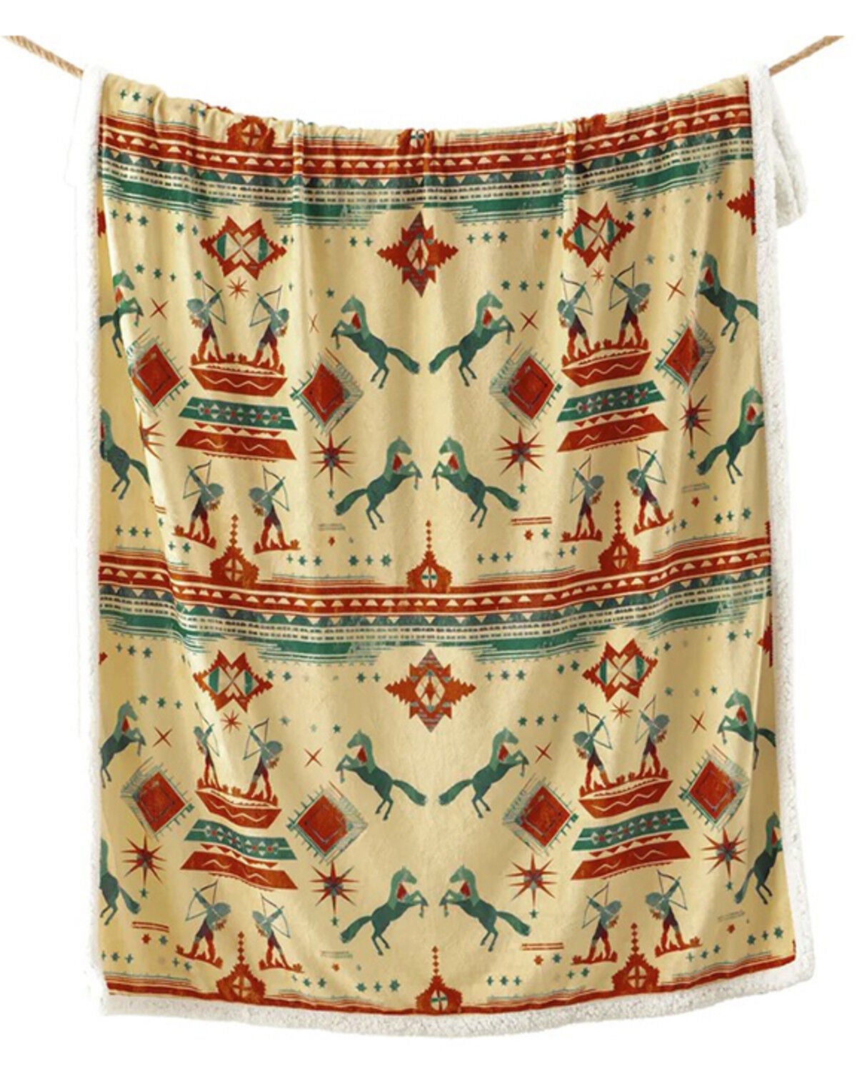 Image #2 - HiEnd Accents Arizona Campfire Sherpa Throw, Multi, hi-res