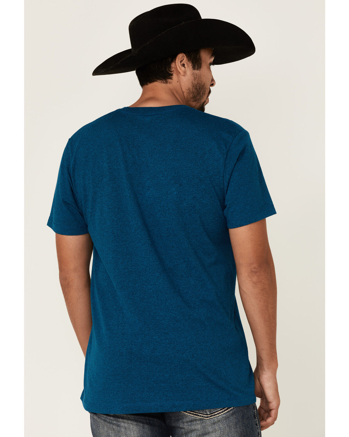 Image #4 - Cinch Men's Heather Teal The Brand Logo Graphic Short Sleeve T-Shirt, Teal, hi-res