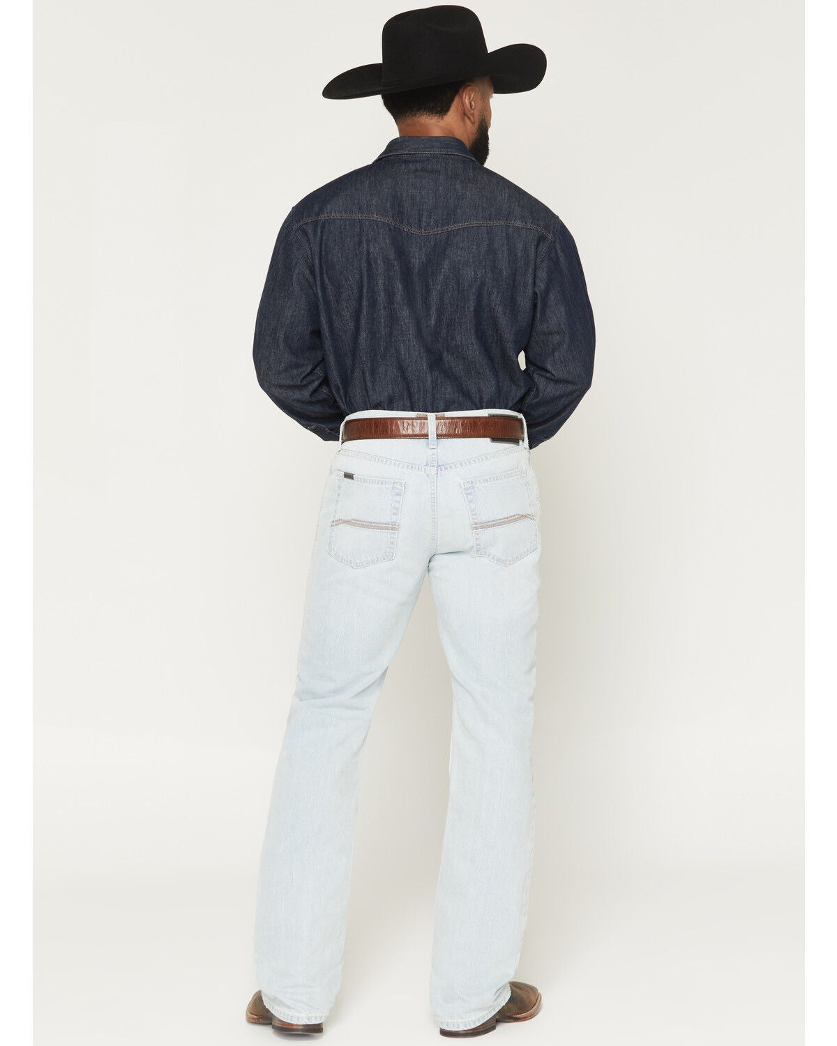 Image #3 - Ariat Men's M5 Newport Judd Super Light Wash Straight Denim Jeans, Light Wash, hi-res