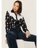 Ranch Dress'n Women's Buckaroo Print Long Sleeve Snap Western Core Shirt , Black, hi-res