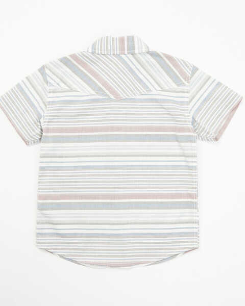 Image #3 - Cody James Toddler Boys' Striped Short Sleeve Snap Western Shirt, Tan, hi-res
