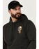 Image #4 - Howitzer Men's Don't Tread Skull Graphic Print Hooded Sweatshirt , Black, hi-res